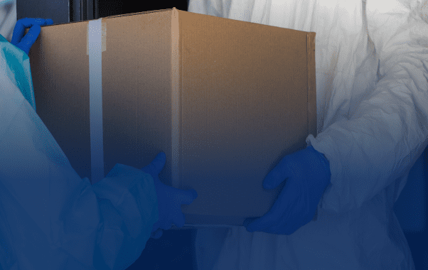 Secure delivery with protective clothing